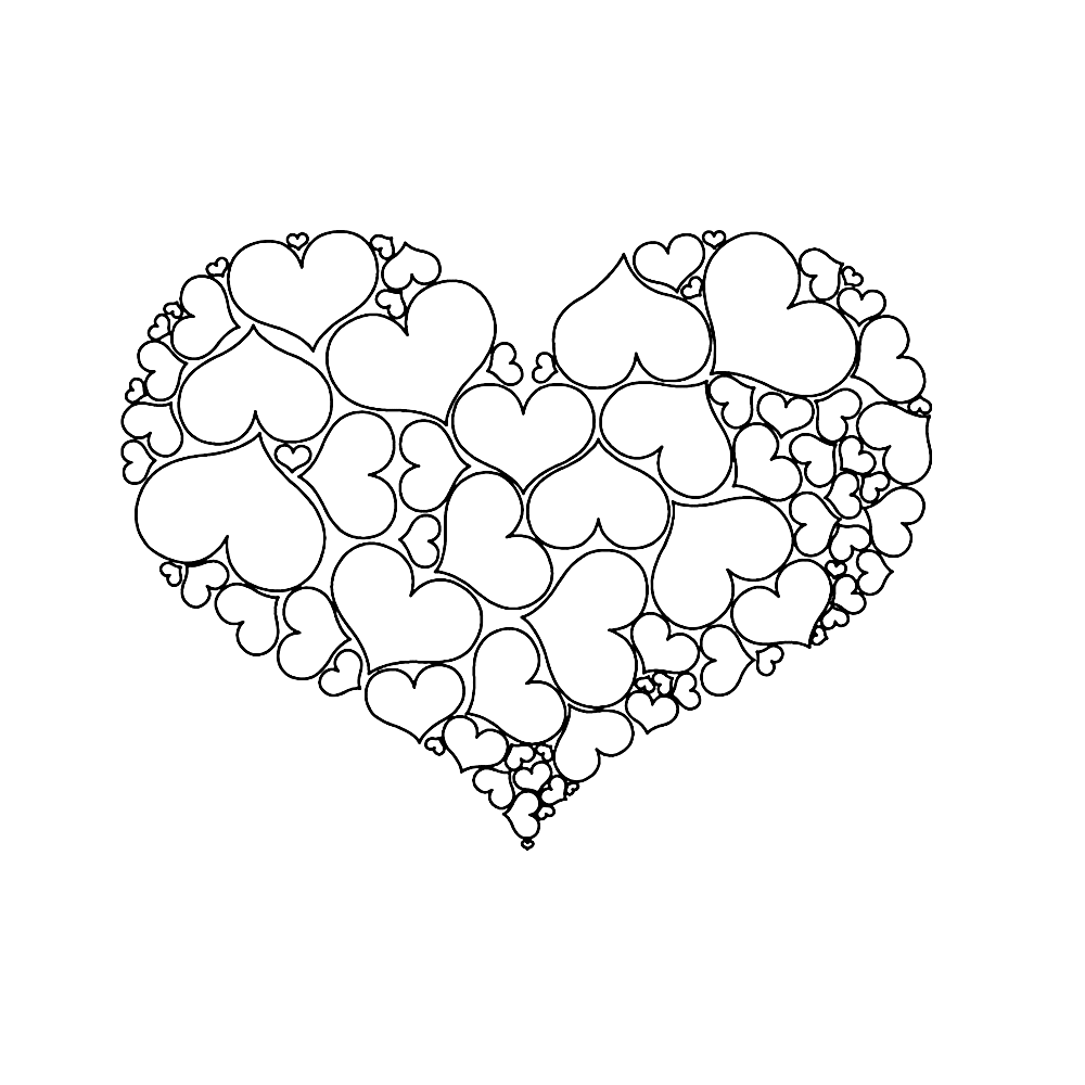 Leuk voor kids – Een hart gemaakt van hartjes - 1000 x 1000 gif 36kB